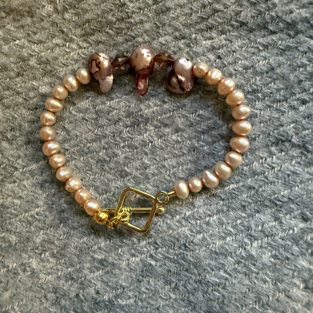 pearl and crystal bracelet